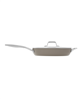 Calphalon 12" ceramic nonstick frying pan with lid - mushroom grey.