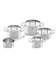 Fissler Original-Profi Collection 9-piece stainless steel cookware set.