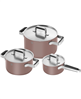 Pure Stainless Steel 6-Piece Pot Set - Rosé