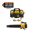 20V max lithium-ion cordless 2-tool combo kit and handheld blower with (2) 4Ah batteries, charger, and bag.