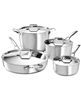 Calphalon Premier 8-piece stainless steel cookware set - silver.