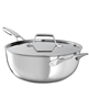 Calphalon Premier 4.5 qt stainless steel chef's pan with lid - silver. 