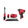 M12 FUEL 12V Lithium-Ion 3/8 in. & 1/4 in. Brushless Compact Cordless Ratchet with Impact Driver