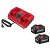 M18 18V dual bay rapid charger with two 6.0Ah batteries.