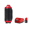 M12 12V Bluetooth cordless jobsite speaker with 2.0Ah battery and charger starter kit.