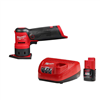 M12 Fuel 12V cordless orbital detail sander with CP 2.0Ah battery and charger.