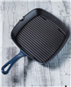 Chefs classic enameled cast iron 9.25" square grill pan in Provencal blue.