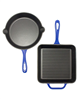BergHOFF Neo 2pc 10" cast iron fry and grill pan set - blue, now with discounts.