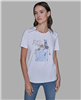 Women's Short-Sleeve Girl Perfume Bottle Printed T-Shirt