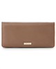 Brahmin Ady Belcanto slim trifold wallet in taupe with zip pocket.