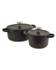 BergHOFF Leo graphite 4pc cast iron stockpot set - black, now at a discounted price.