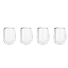 Henckels Accent 4-pc double-walled white wine glass set.