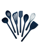 7-pc. GreenPan silicone utensil set in Oxford blue.