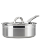 ProBond 2-quart covered stainless steel saucepan - silver.