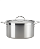 ProBond 8-quart covered stock pot - stainless steel, silver.