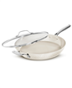 Hammered cream 14” nonstick frying pan - cream, now with a discount.