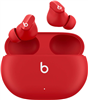 Beats red Studio Buds are totally wireless.