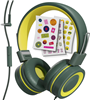 Kids Headphones – Foldable Wired On-Ear Headphones with Mic, 85dB Volume Limit, Tangle-Free - Green