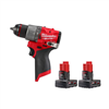 M12 FUEL 12V Lithium-Ion Brushless Cordless 1/2 in. Hammer Drill with 3.0 Ah Battery Pack (2-Pack)