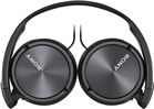 Sony ZX series on-ear headphones in black.