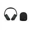 Wireless Over The Ear Noise Canceling Headphones with Protective Case - Black