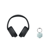 Sony wireless noise-canceling over-ear headphones with locator keychain - black.