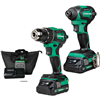Get the Metabo HPT 18V cordless brushless driver drill and impact driver combo kit (KC18DEXQBM) with a discount.