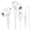 USB-C Wired Earbuds with Microphone for iPhone 15/16/17 Series & Samsung