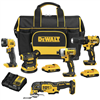 Dewalt 20V Max Brushless 5-Tool Kit (DCKSS521D2) - Soft storage included. 