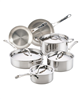 Anolon Everlast 10-pc. stainless steel tri-ply cookware set - silver.