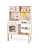 Gymax Height Adjustable Play Kitchen Wooden Kitchen Playset