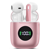 Pink set of 2 true wireless noise-cancelling earbuds.