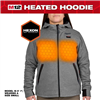 Women's 2X-Large M12 12-Volt Lithium Ion Cordless Gray Heated Hooded Jacket Kit