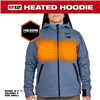 Women's X-Small M12 12-Volt Lithium Ion Cordless Blue Heated Hooded Jacket Kit