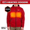 Men’s X-large M12 12-volt cordless red heated hooded jacket with battery holder included.