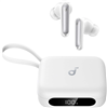 Soundcore P41i Bluetooth earbuds with a 3,000mAh USB-C charger - white.