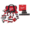 M18 18-Volt Lithium-Ion Cordless Combo Kit 9-Tool with 2-Batteries, Charger and Tool Bag w/ Impact Socket Set