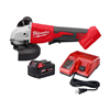 M18 18-Volt Lithium-Ion Brushless Cordless 4-1/2 in./5 in. Grinder with Paddle Switch with 5.0Ah Starter Kit