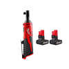 M12 12V Lithium-Ion 3/8 in. Cordless Ratchet with M12 XC High Output 5 Ah Battery (2-Pack)