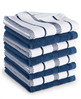 8-pack KitchenAid Albany Stripe Dishcloth Set in Blue Willow, now with a discount available.