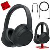 Sony WH-CH720N wireless noise-cancelling headphones in black with pro stand kit.