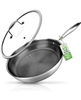 NutriChef 12'' Stir Fry Pan with Glass Lid