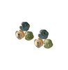 Sohi small blue lilypad stud earrings - 20% off.