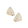 Sohi women's Trinity stud earrings in white.