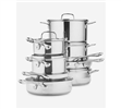 Get 20% off The Cellar 14-piece stainless steel cookware set in silver.