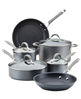 Circulon Elementum 10-pc. hard-anodized aluminum cookware set in grey.
