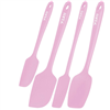 4pcs Silicone Spatula Set - Heat Resistant Silicone Tools for Cooking, Baking & Mixing - Pink