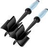 2-pack light blue ground beef chopper and hamburger smasher tool.