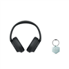 Sony wireless noise cancelling over-ear headphones with locator keychain - black.