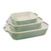 20% off Staub 3-pc rectangular baking dish set in eucalyptus.